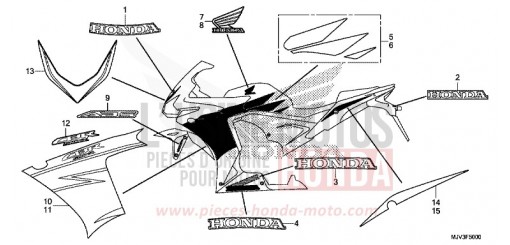 MARQUE/RAYURE CBR500RAF de 2015
